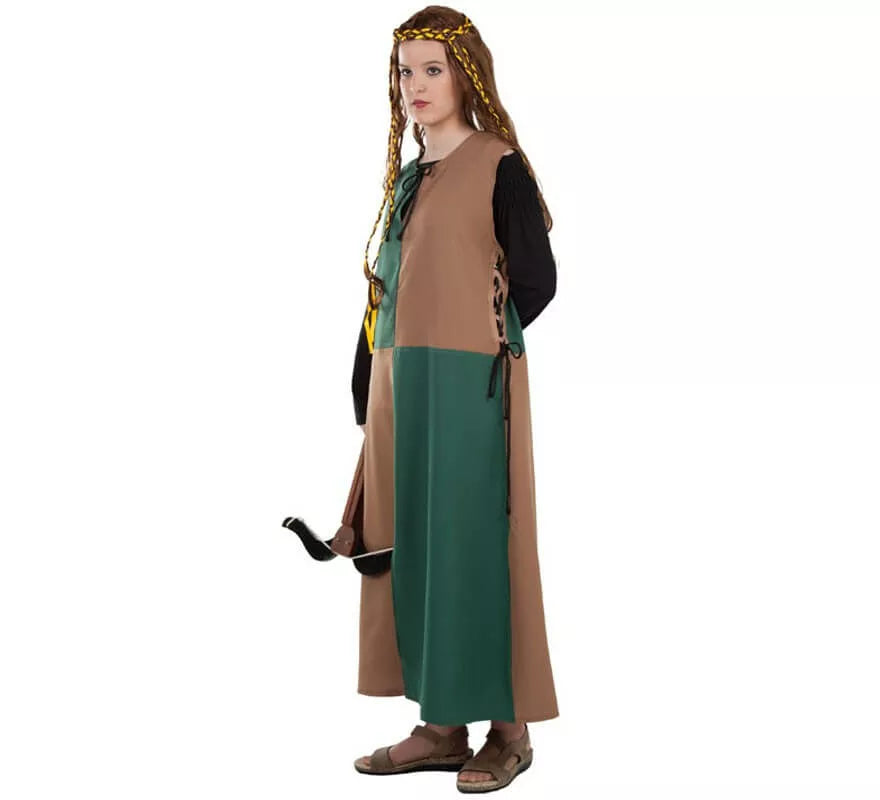 Translation missing: it.Disfraz o Túnica Marrón y Verde Medieval para adultos
