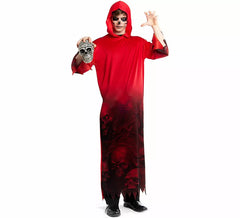 Costume o tunica rossa da uomo degli inferi