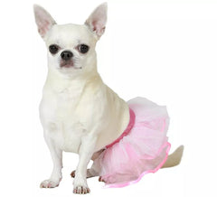 Costume o tutù da cane rosa