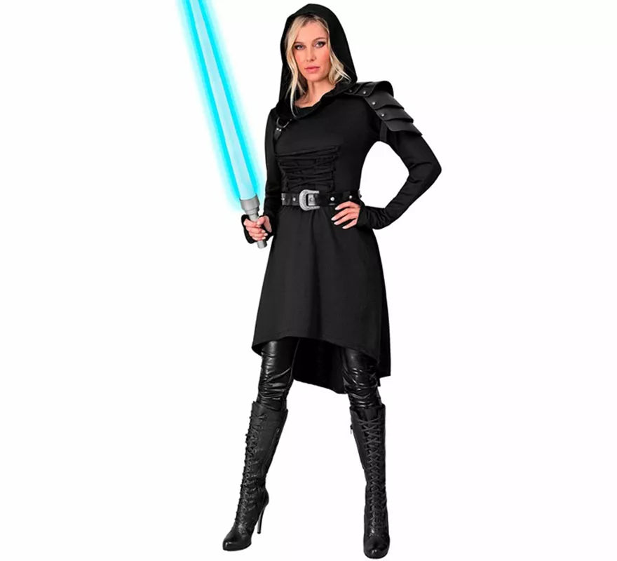 Translation missing: es.Disfraz o Vestido Medieval negro con Capucha para mujer
