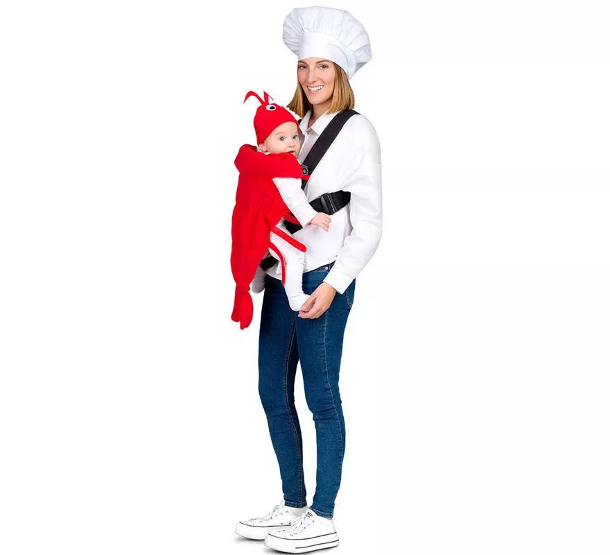 Translation missing: it.Disfraz Pack Bogavante y Chef con Cubremochila para bebé y adulto
