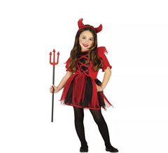 Costume per bambine diavoletta rossa e nera