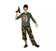 Costume per ragazzo militare zombie