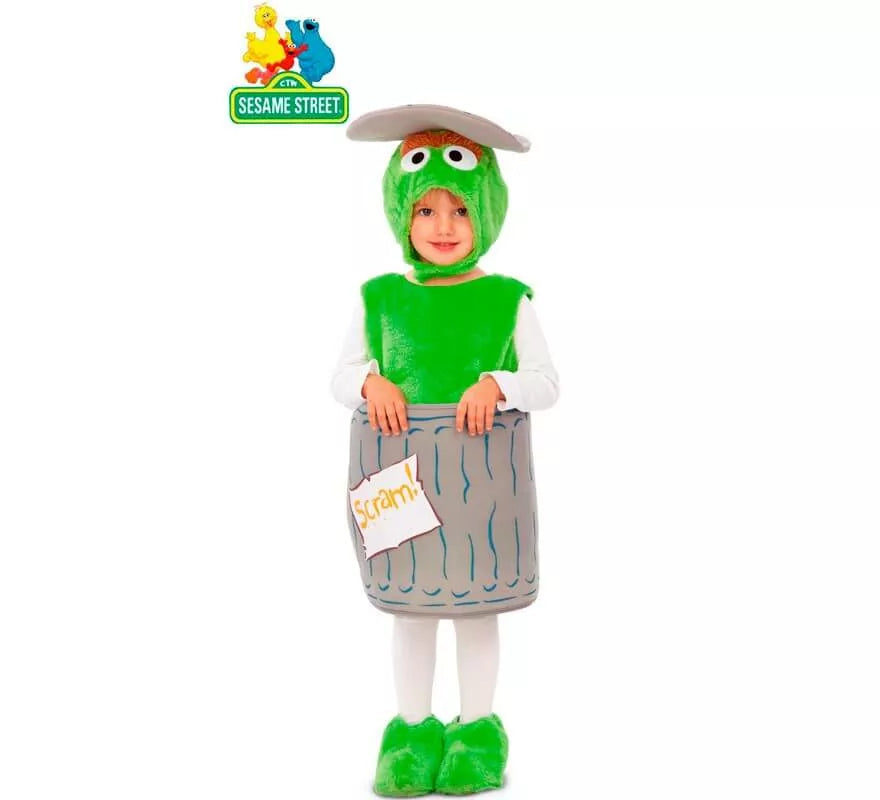 Translation missing: it.Disfraz Peluche de Oscar el Gruñón para niños