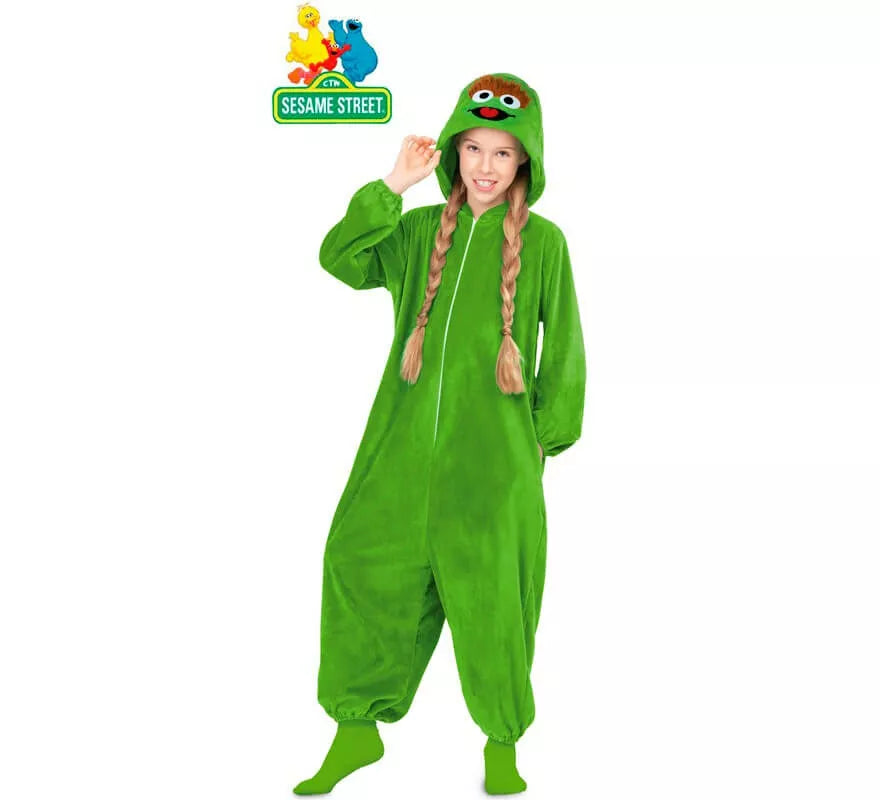 Translation missing: it.Disfraz Pijama de Oscar el Gruñón para niños