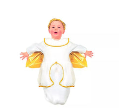 Costume da sacco da angelo d'oro per bebè