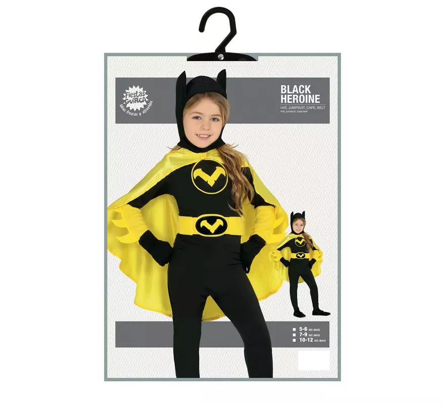 Translation missing: it.Disfraz Superheroína Negra y Amarilla para niña