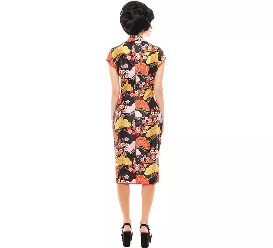 Translation missing: it.Disfraz Vestido Chino estilo Qipao Shangái Floral para mujer
