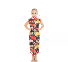Costume da ragazza cinese floreale Shanghai Qipao