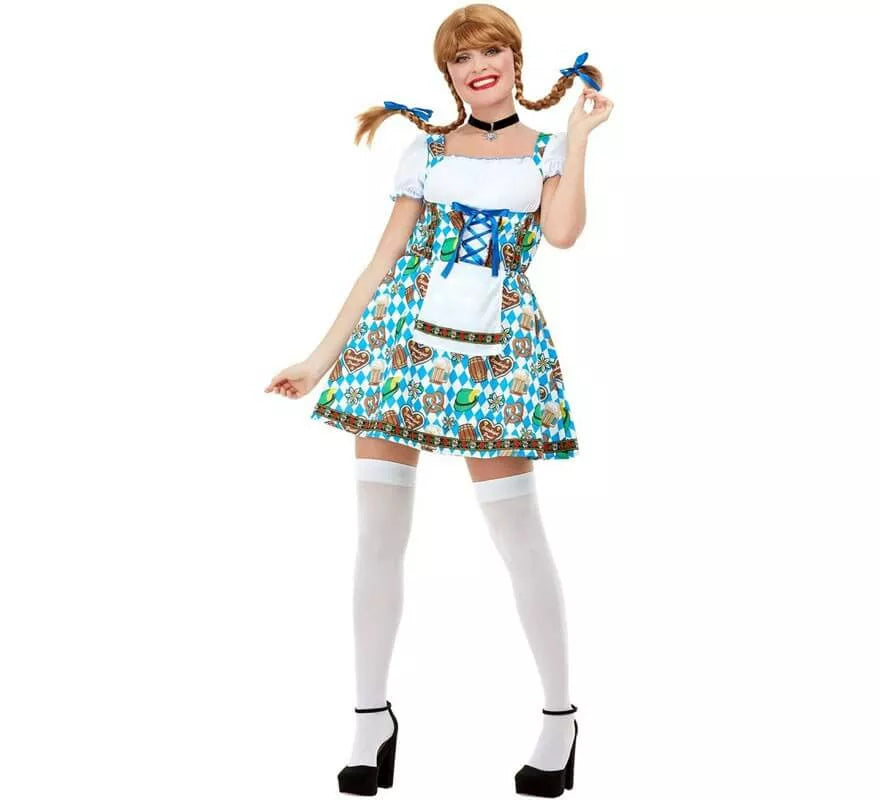 Translation missing: it.Disfraz de Alemana Oktoberfest Azul para mujer