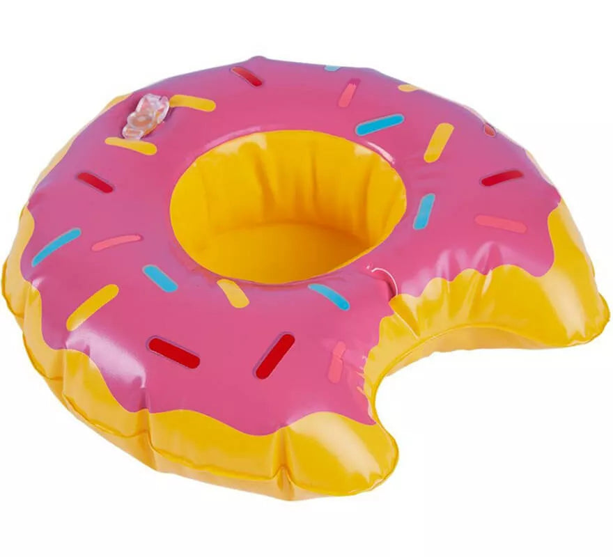 Translation missing: es.Donut inflabe porta bebidas en 3 colores surtidos de 20 cm