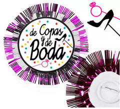 Escarapela ragazze Coppe e sposa 14 cm
