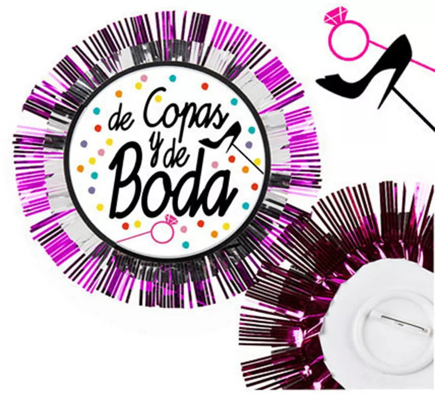 Translation missing: it.Escarapela Chicas de Copas y de Boda de 14 cm