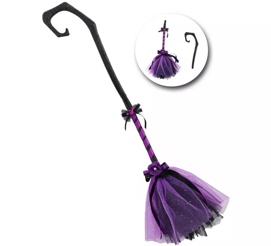 Translation missing: it.Escoba de Bruja Negro y morado