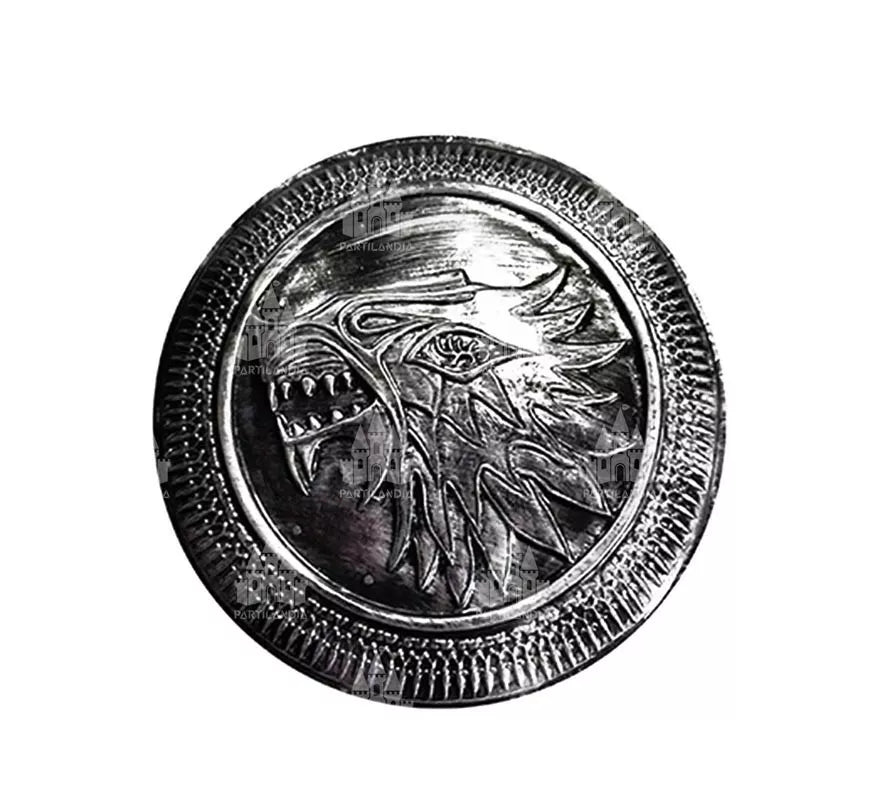 Translation missing: it.Escudo Lobo plateado de 46 cm