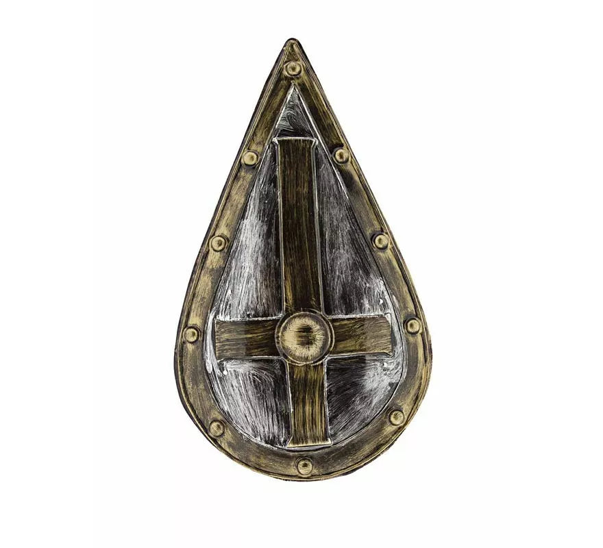 Translation missing: es.Escudo Medieval efecto envejecido plástico de 75x45 cm