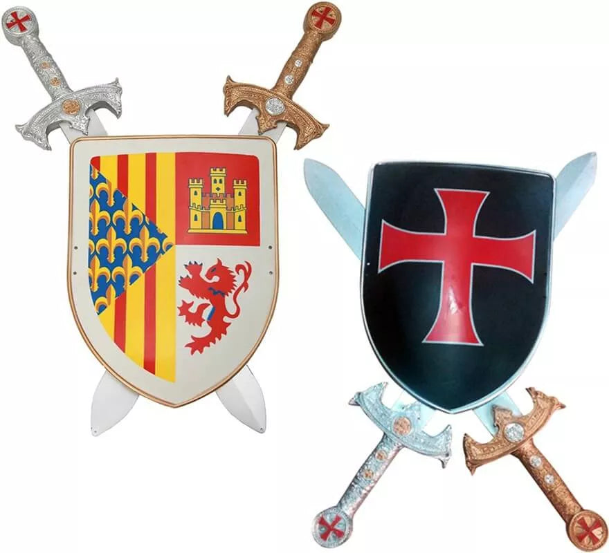 Translation missing: it.Escudo Medieval y 2 Espadas en 2 modelos surtidos
