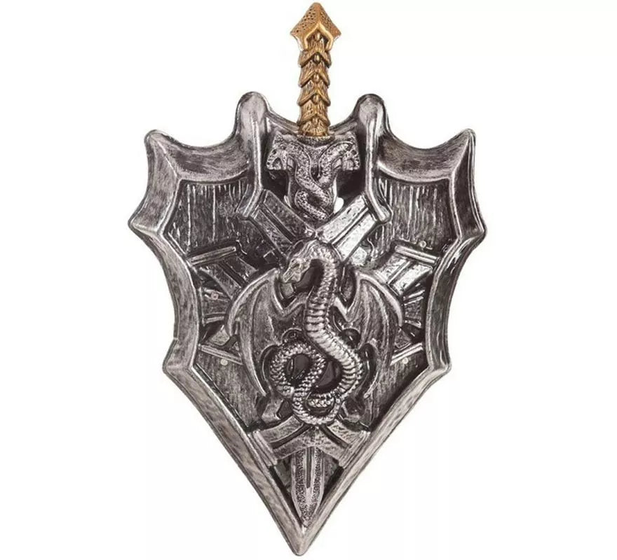Translation missing: it.Escudo y Espada con Dragón de 32x63 cm