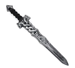 Espada Dragones plateada de juguete de 60 cm