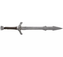 Espada Medieval Marrón y Plateada