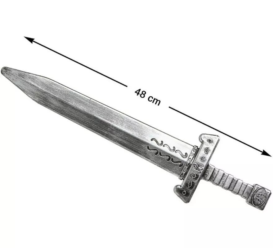 Translation missing: es.Espada Medieval Plateada de 48 cm