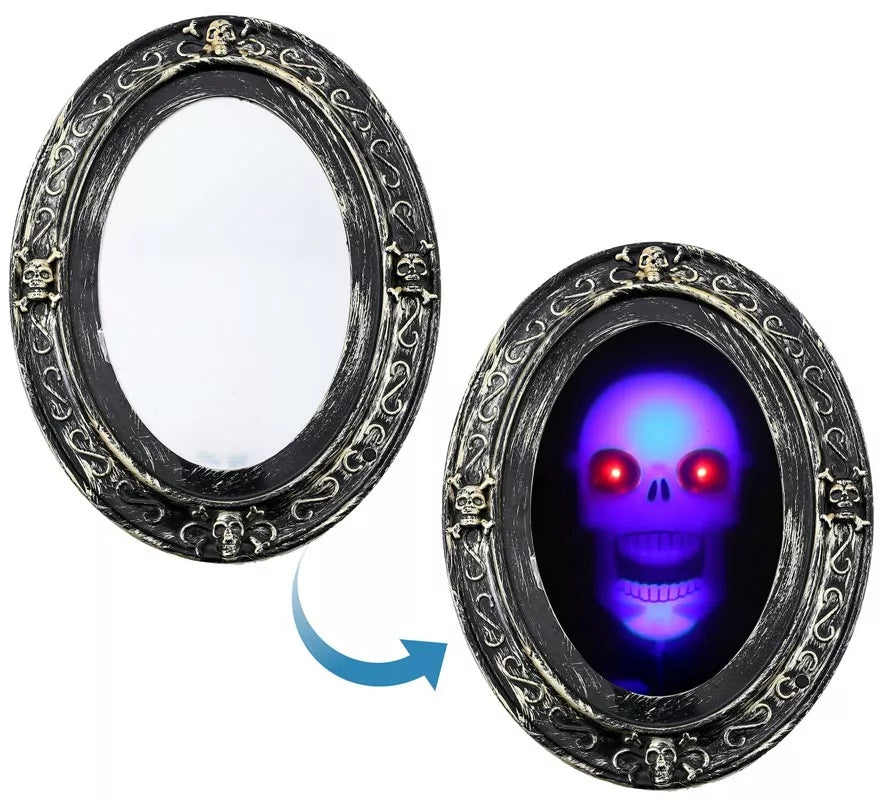 Translation missing: it.Espejo Horror Calavera con Luz de 25x33x5 cm