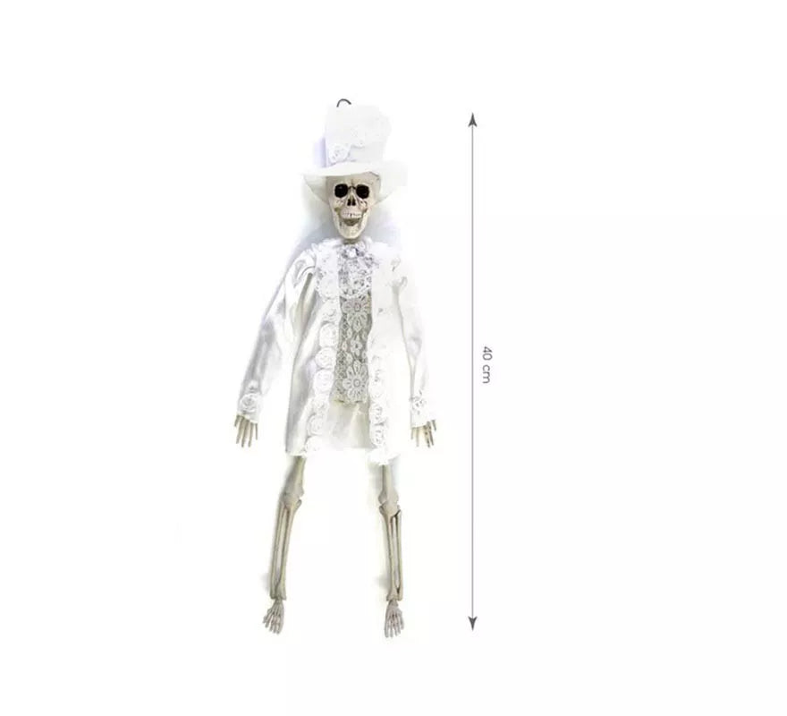 Esqueleto de Novio blanco de 40 cm