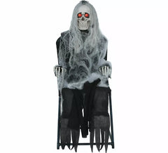 Sedia Skeleton Scare con luce, suono e movimento 105 cm
