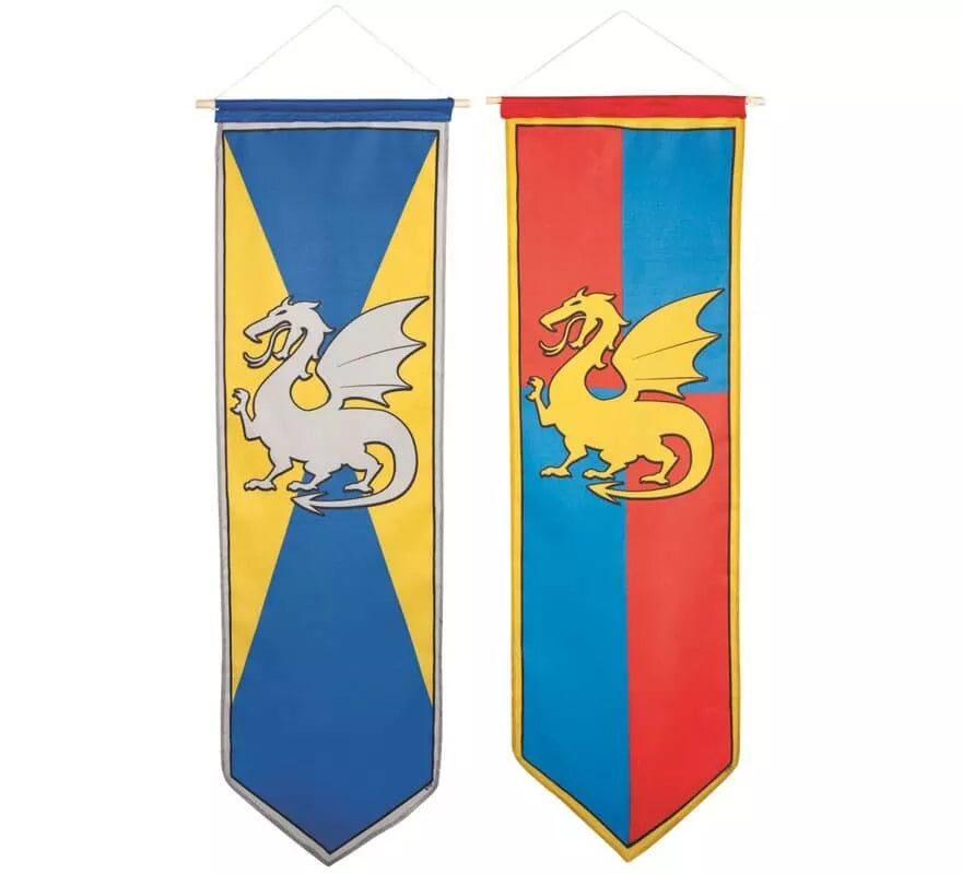 Translation missing: es.Estandarte alargado Medieval en colores surtidos de 100 x 30 cm