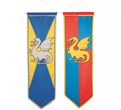 Stendardo medievale allungato in colori assortiti di 100 x 30 cm