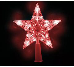 Stella di finitura a 10 led rossi con batterie