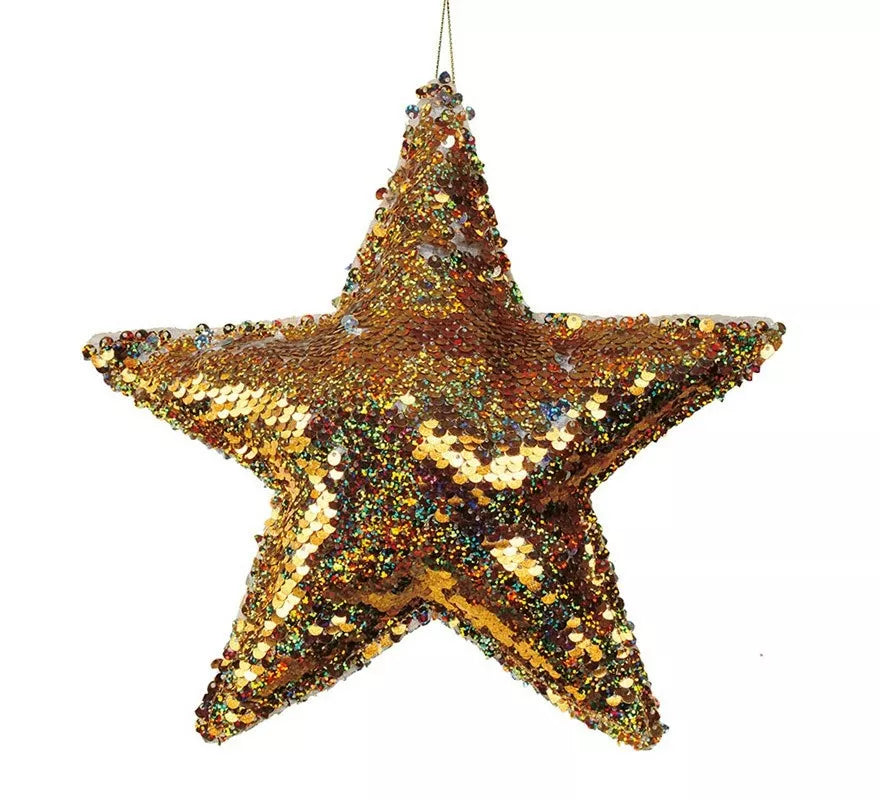 Translation missing: it.Estrella Lentejuelas Oro 20 cm