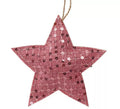 Estrella Rosa Colgante de 12 cms
