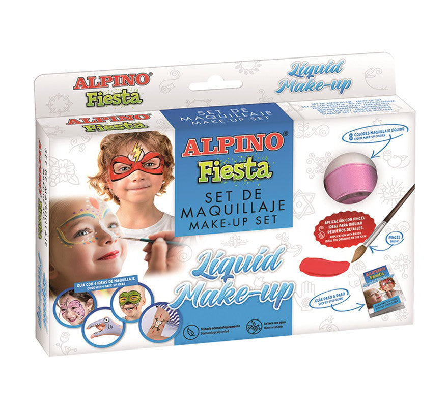 Translation missing: it.Set Maquillaje Líquido Fiesta: 8 colores x 10gr, pincel y folleto