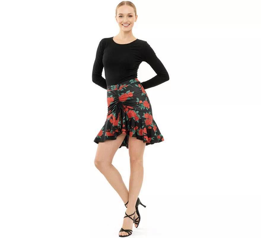 Falda Baile Asimétrica con estampado para mujer