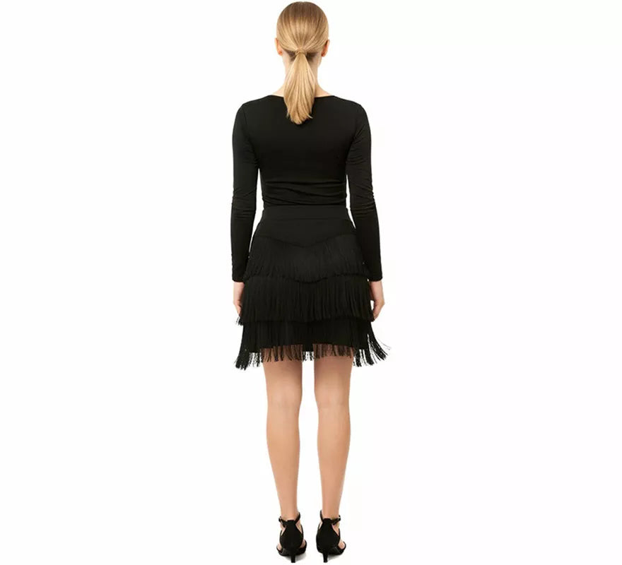 Translation missing: it.Falda Charlestón negra con Flecos para mujer