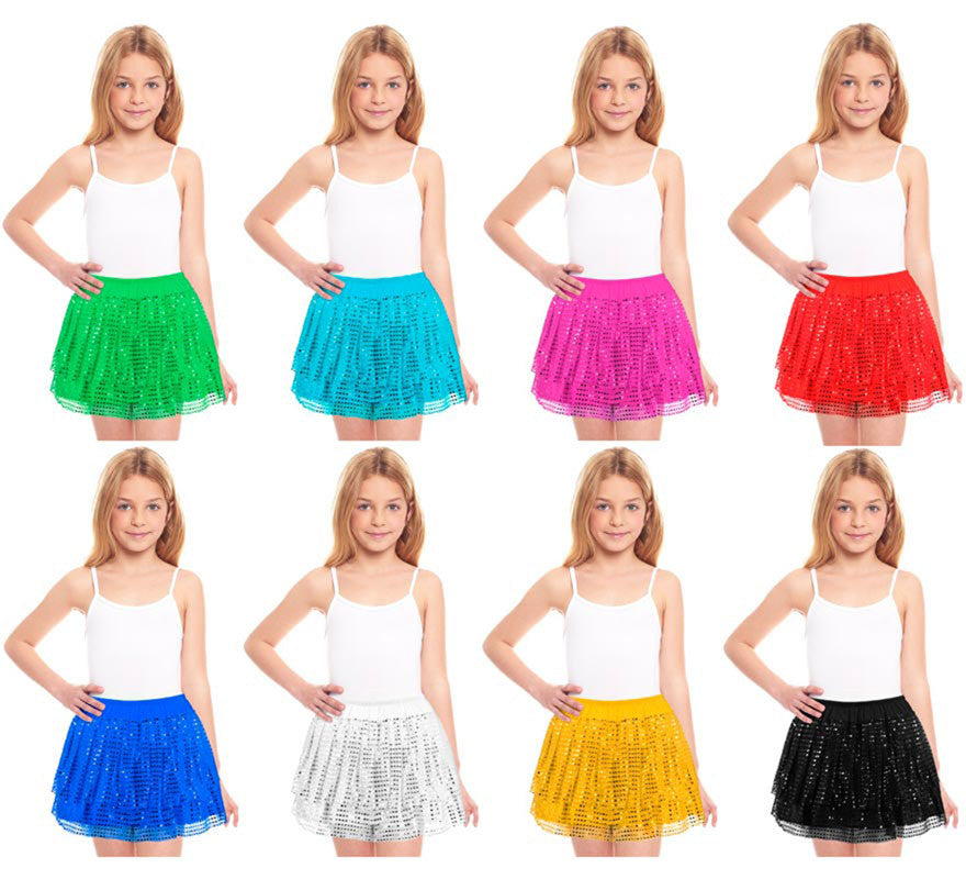 Translation missing: es.Falda de Lentejuelas para niña de 30 cm en varios colores
