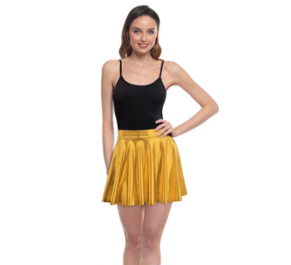 Falda de Vuelo dorada para mujer