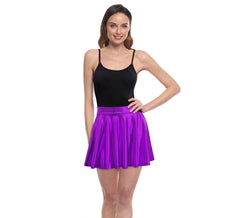 Gonna da aviatore viola metallizzato da donna