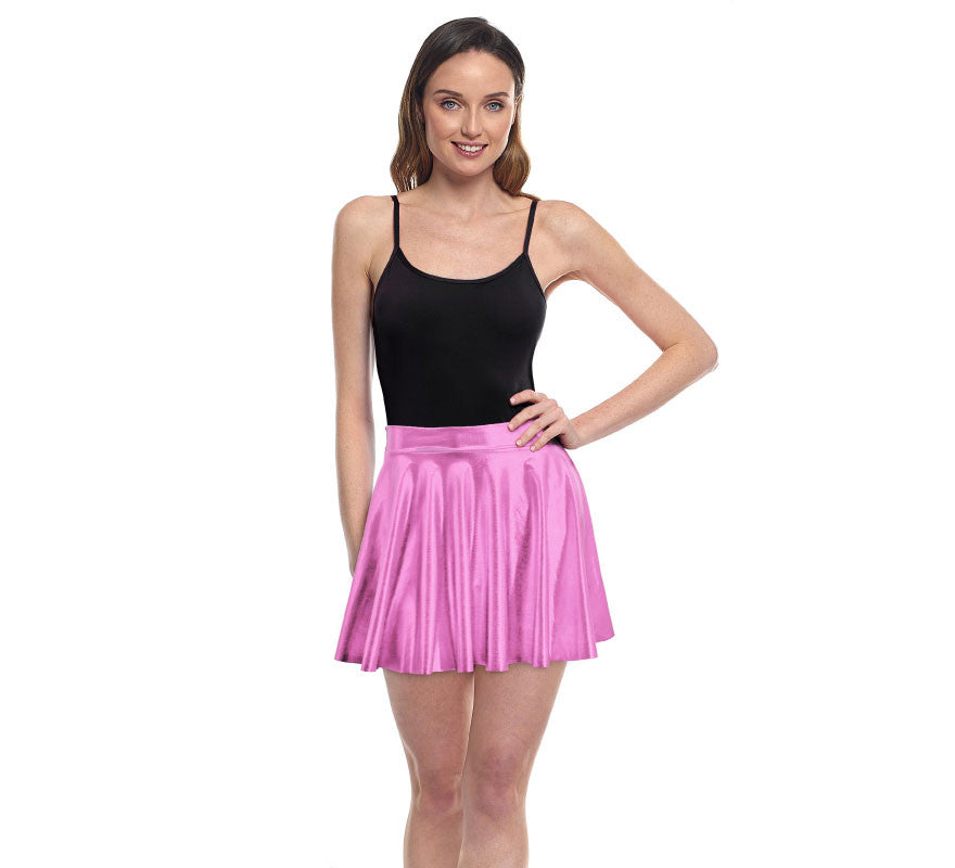 Translation missing: es.Falda de Vuelo rosa metal para mujer