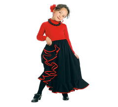 Gonna Flamenco o Rocio nera per bambina