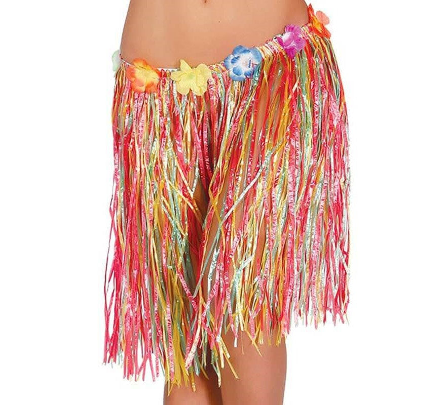 Translation missing: it.Falda Hawaiana con Flores en varios colores 50 cm