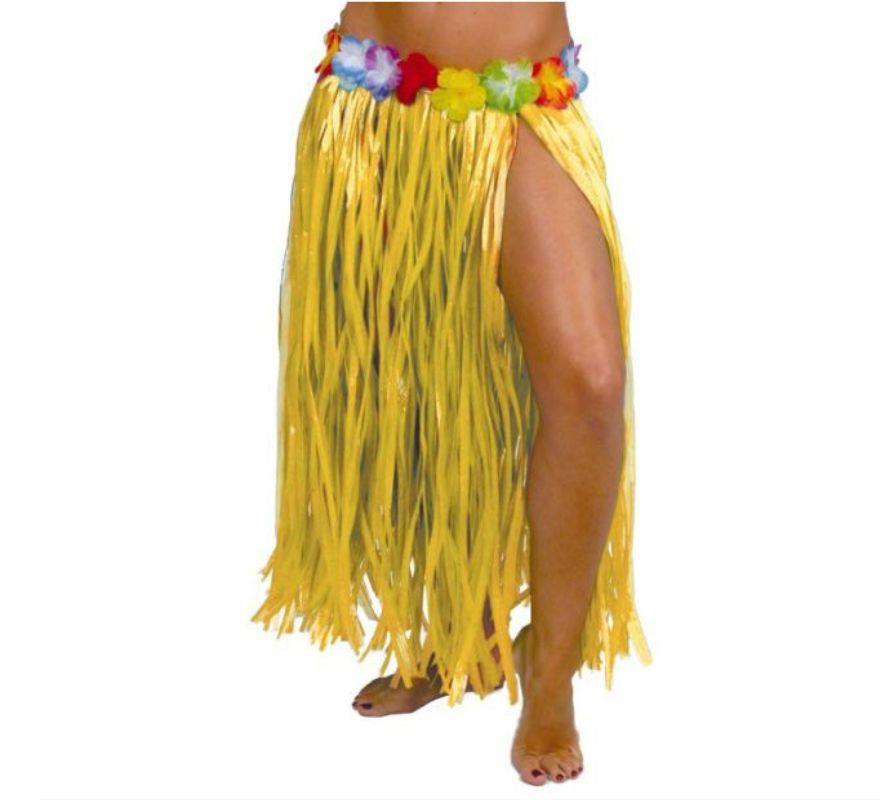 Translation missing: it.Falda Hawaiana con Flores en varios colores 75 cm