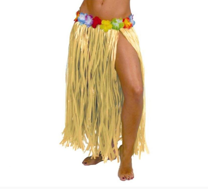Translation missing: it.Falda Hawaiana con Flores en varios colores 75 cm