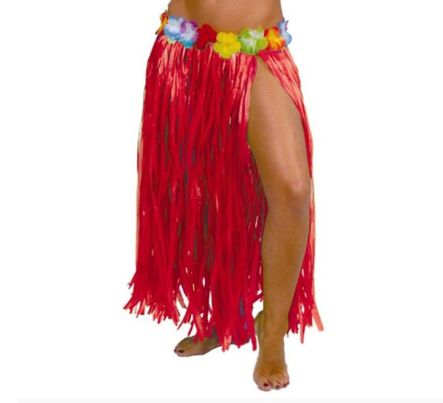Translation missing: it.Falda Hawaiana con Flores en varios colores 75 cm