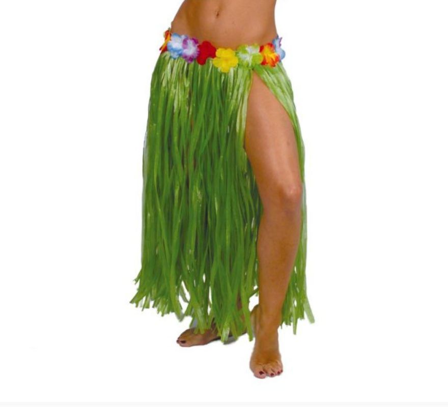 Translation missing: it.Falda Hawaiana con Flores en varios colores 75 cm