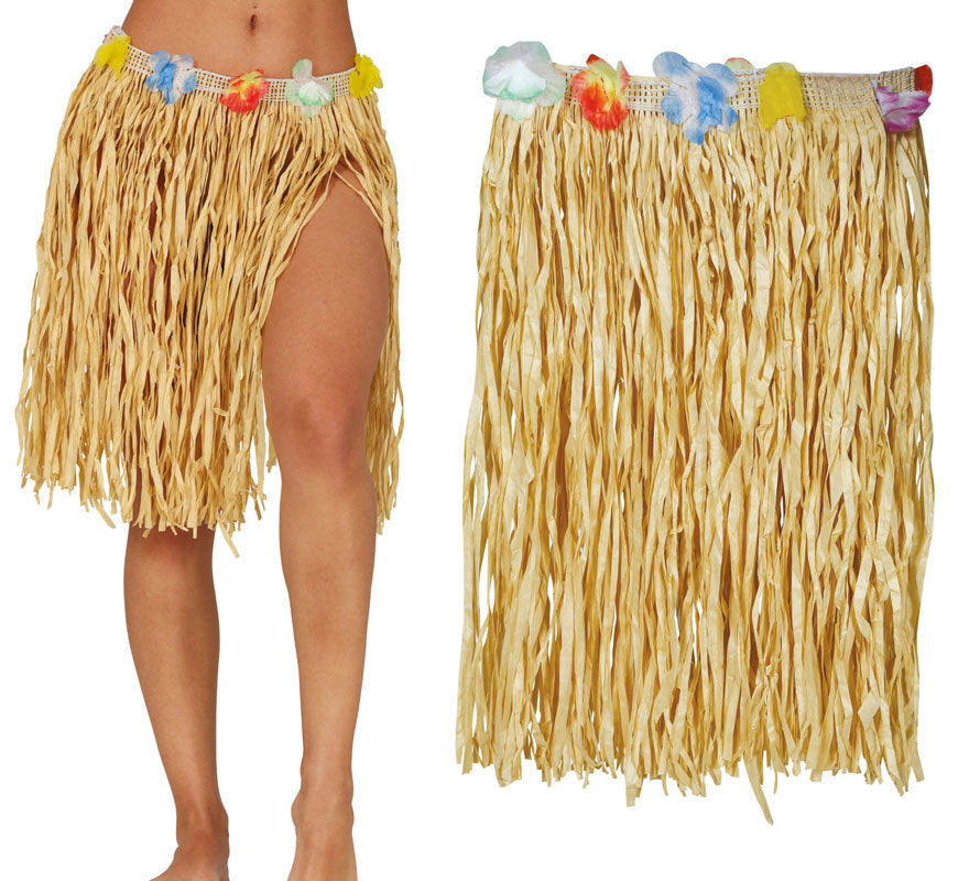 Translation missing: it.Falda Hawaiana de paja de 40 cm adulta