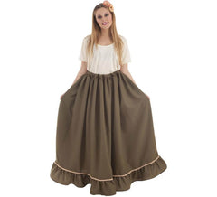 Gonna verde medievale per donna