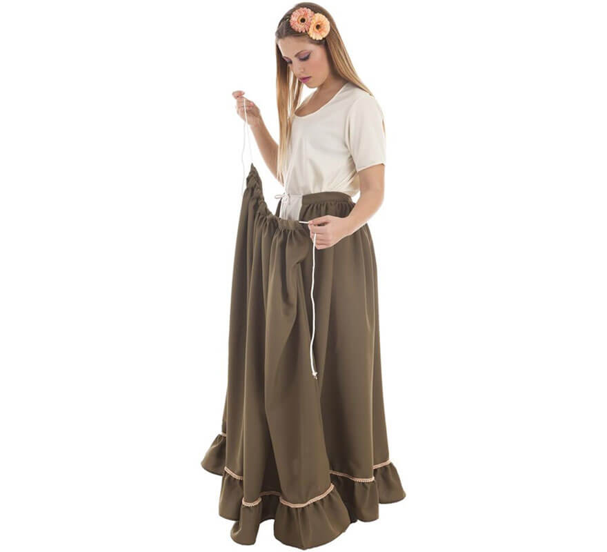 Translation missing: it.Falda Medieval Verde para mujer