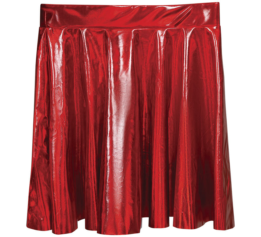 Translation missing: it.Falda roja pin up efecto brillante para mujer